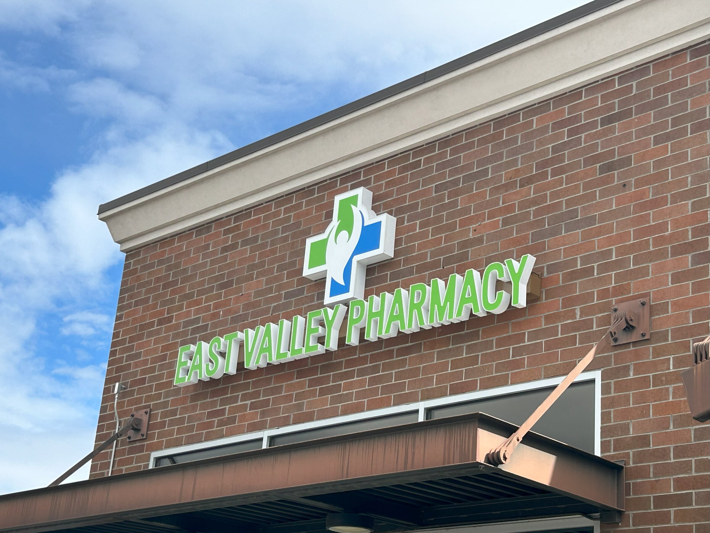 East Valley Pharmacy illuminated sign