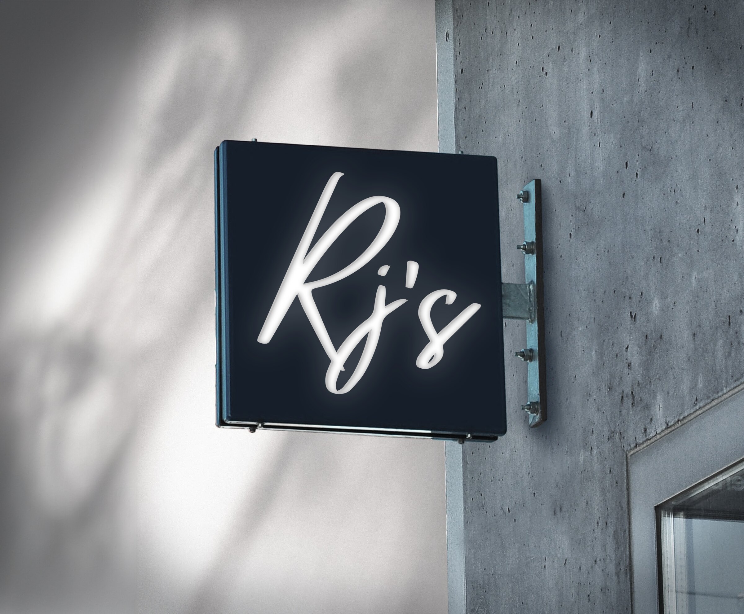 Push-through lettered cabinet